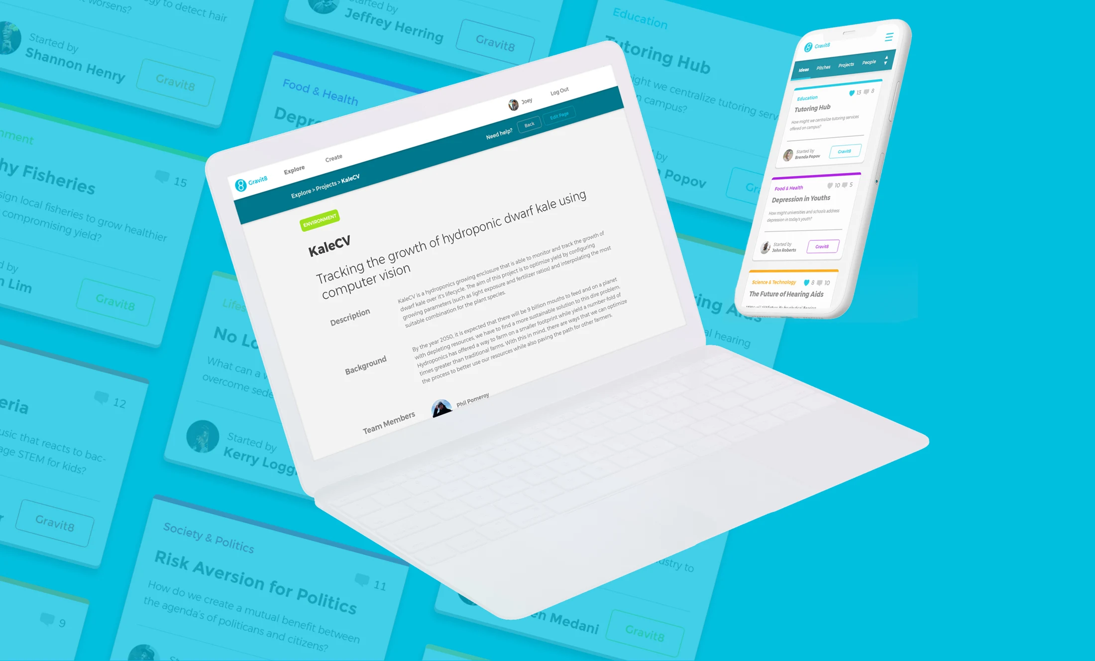 Gravit8 interface concept